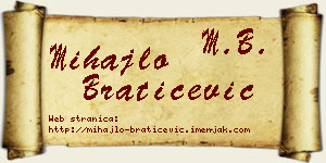 Mihajlo Bratičević vizit kartica